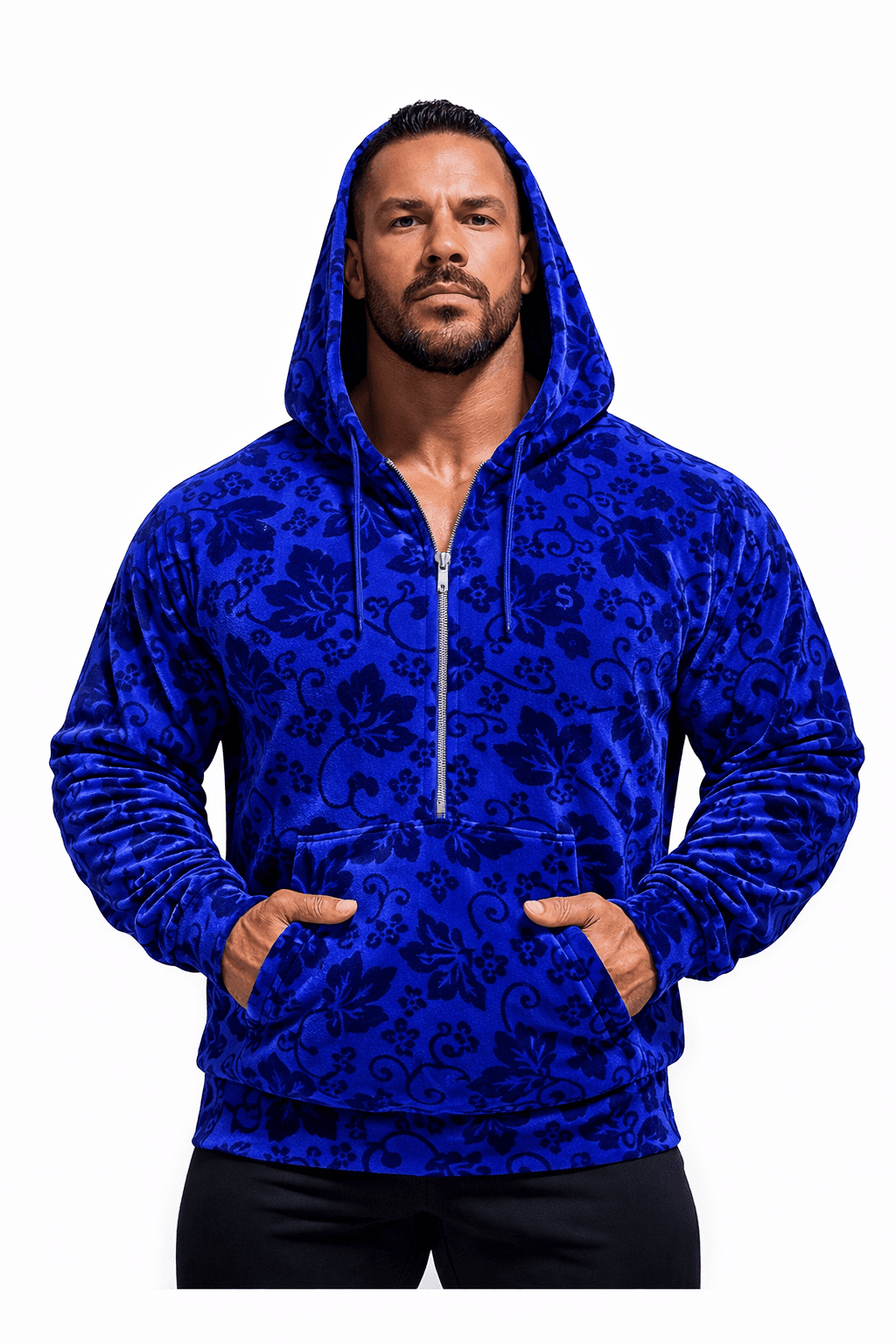 VoAzo 45 - Velvet Hoodie for Men - Sarman Fashion - Wholesale Clothing Fashion Brand for Men from Canada
