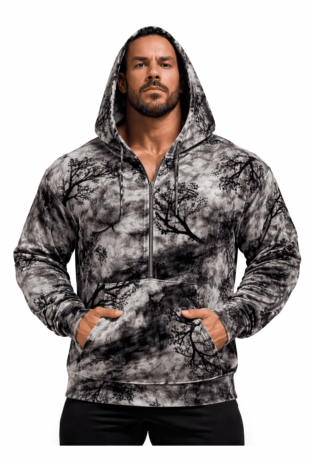 VoAzo 47 - Velvet Hoodie for Men - Sarman Fashion - Wholesale Clothing Fashion Brand for Men from Canada