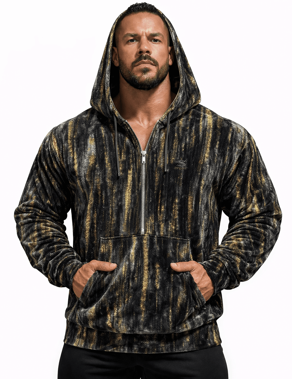VoAzo 51 - Velvet Hoodie for Men - Sarman Fashion - Wholesale Clothing Fashion Brand for Men from Canada
