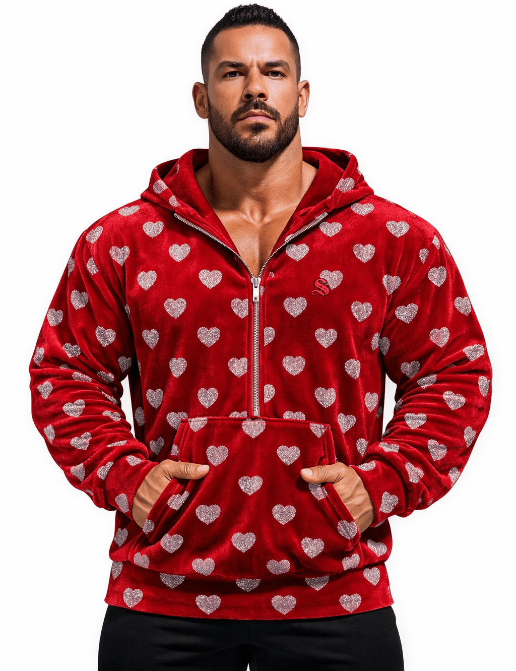 VoAzo 53 - Velvet Hoodie for Men - Sarman Fashion - Wholesale Clothing Fashion Brand for Men from Canada