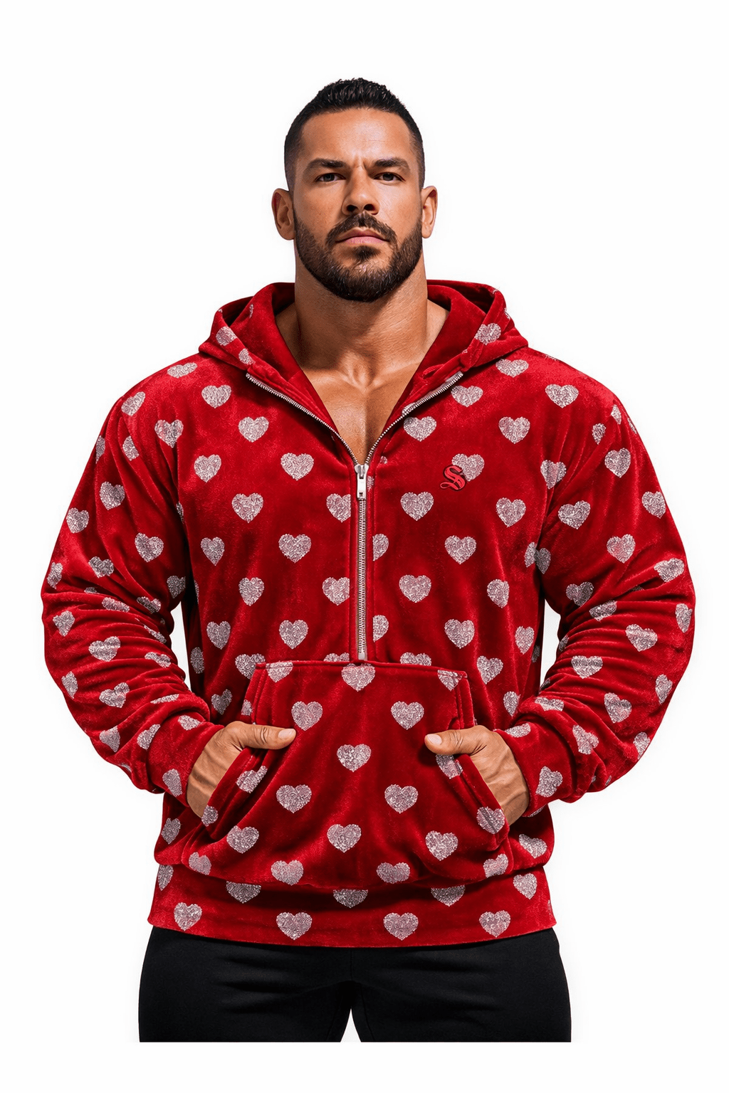 VoAzo 53 - Velvet Hoodie for Men - Sarman Fashion - Wholesale Clothing Fashion Brand for Men from Canada