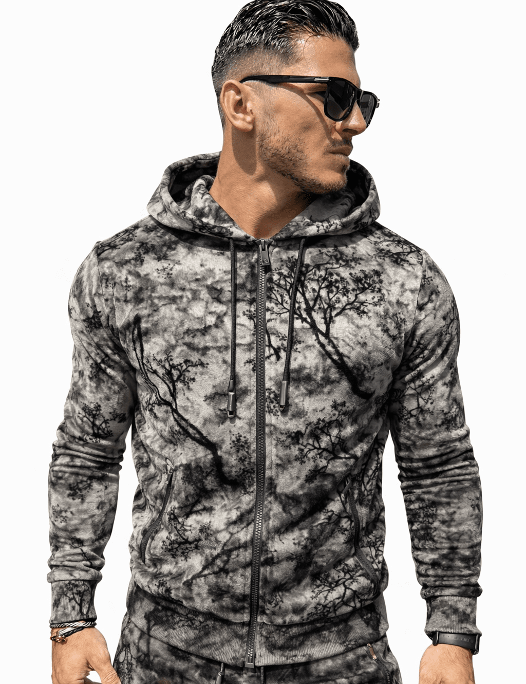 VoAzo 59 - Velvet Hoodie for Men - Sarman Fashion - Wholesale Clothing Fashion Brand for Men from Canada