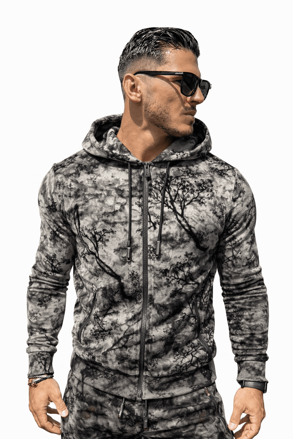 VoAzo 59 - Velvet Hoodie for Men - Sarman Fashion - Wholesale Clothing Fashion Brand for Men from Canada