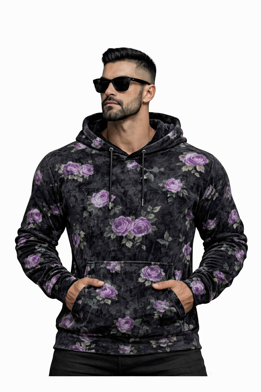 VoAzo 6 - Velvet Hoodie for Men - Sarman Fashion - Wholesale Clothing Fashion Brand for Men from Canada