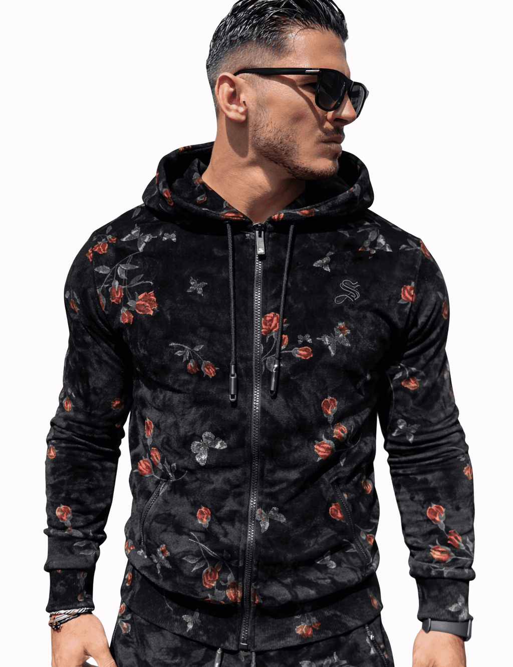 VoAzo 61 - Velvet Hoodie for Men - Sarman Fashion - Wholesale Clothing Fashion Brand for Men from Canada