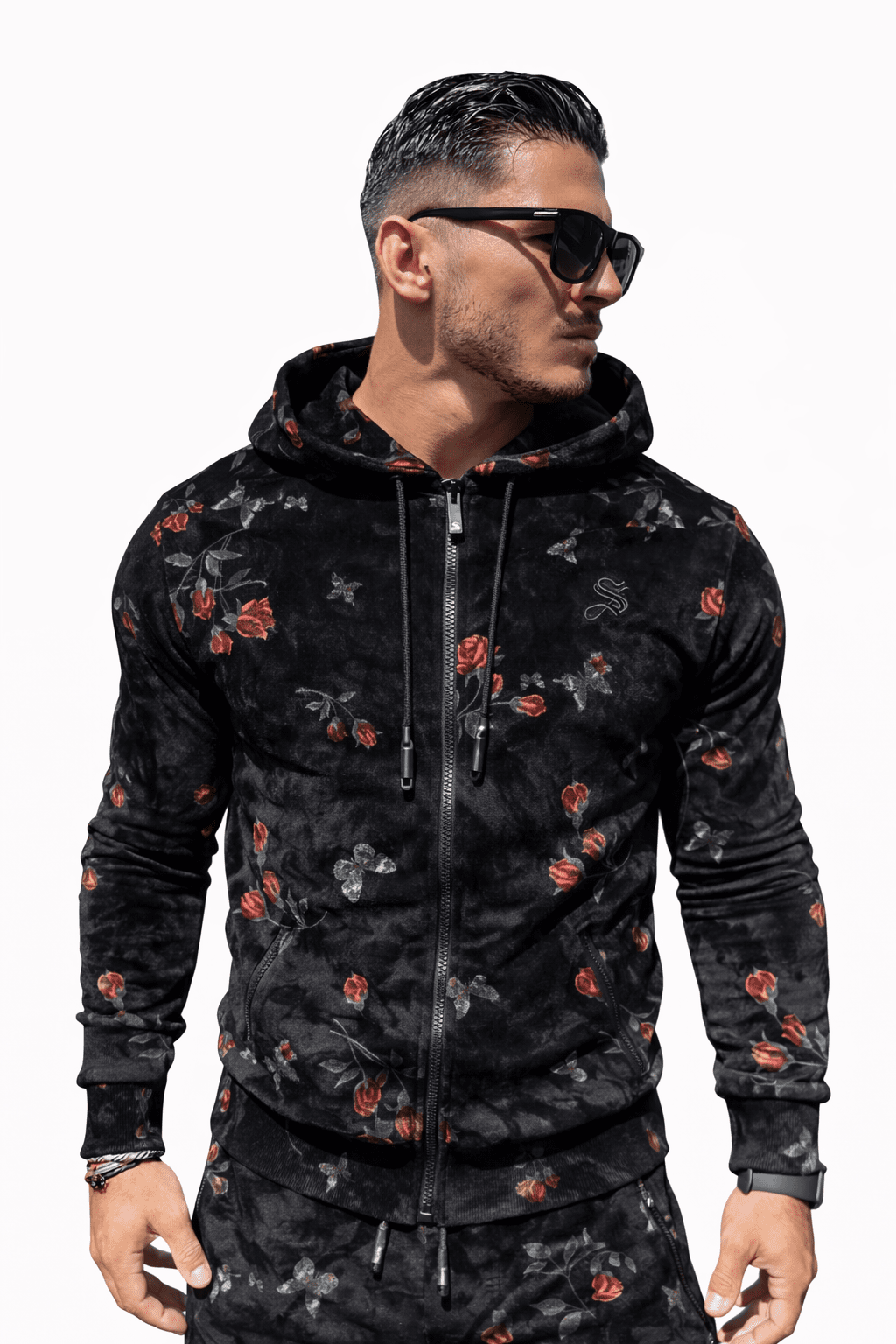 VoAzo 61 - Velvet Hoodie for Men - Sarman Fashion - Wholesale Clothing Fashion Brand for Men from Canada