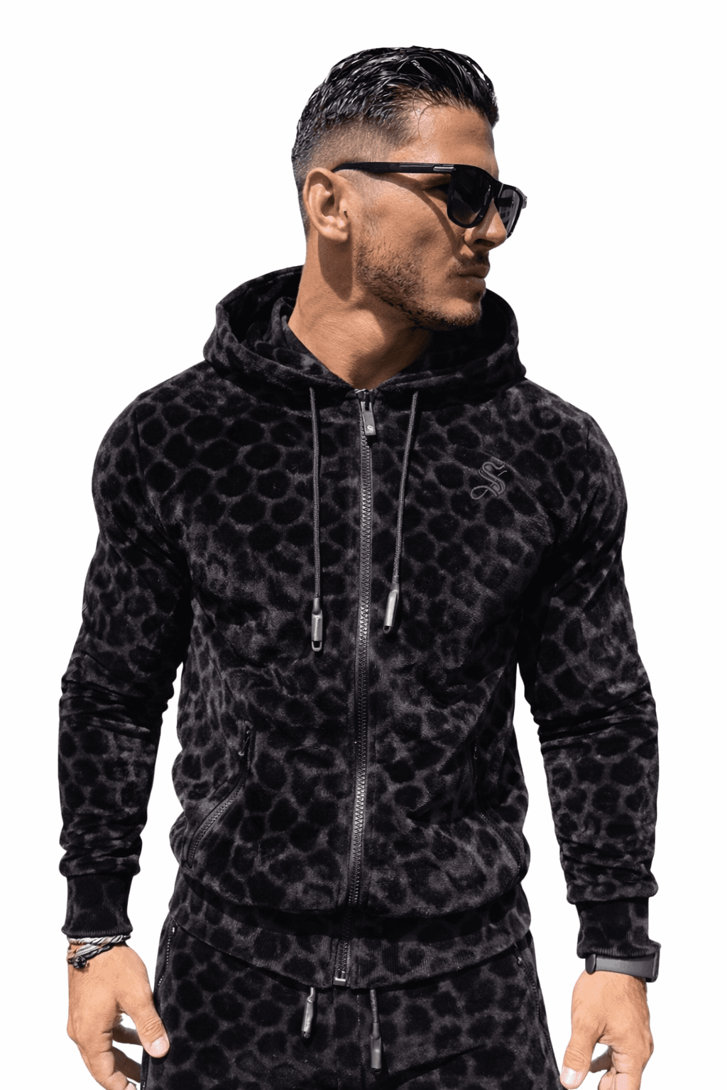 VoAzo 64 - Velvet Hoodie for Men - Sarman Fashion - Wholesale Clothing Fashion Brand for Men from Canada