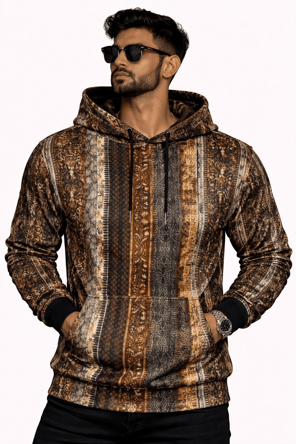 VoAzo 67 - Velvet Hoodie for Men - Sarman Fashion - Wholesale Clothing Fashion Brand for Men from Canada