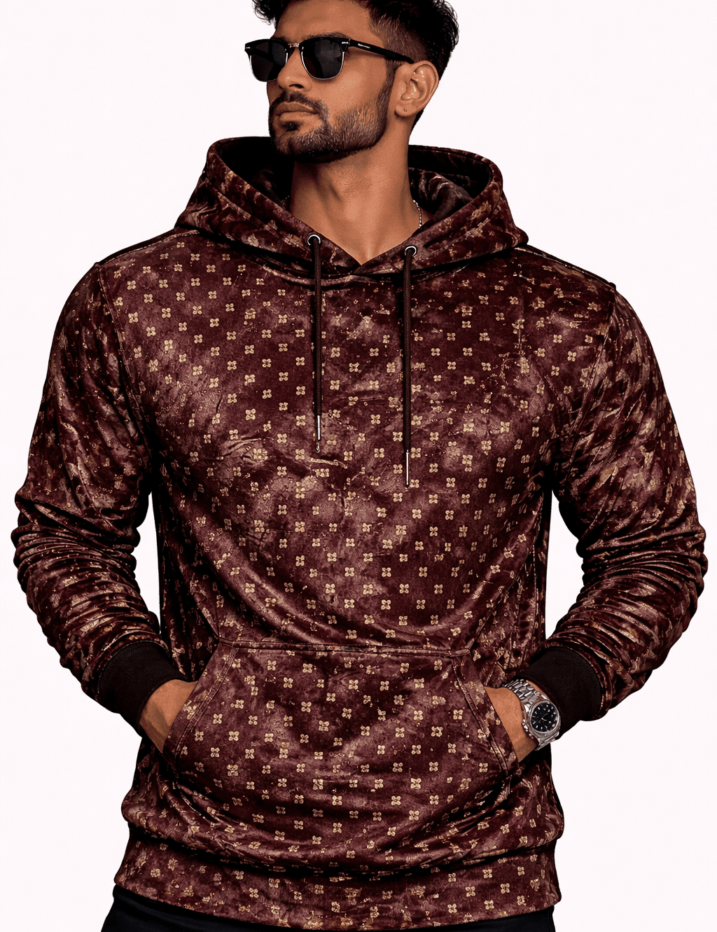 VoAzo 70 - Velvet Hoodie for Men - Sarman Fashion - Wholesale Clothing Fashion Brand for Men from Canada