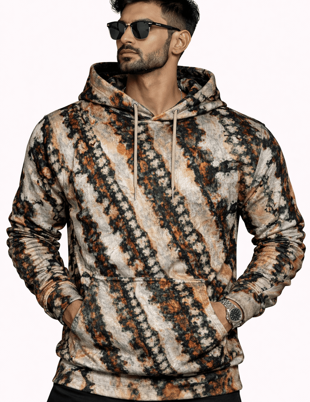 VoAzo 71 - Velvet Hoodie for Men - Sarman Fashion - Wholesale Clothing Fashion Brand for Men from Canada