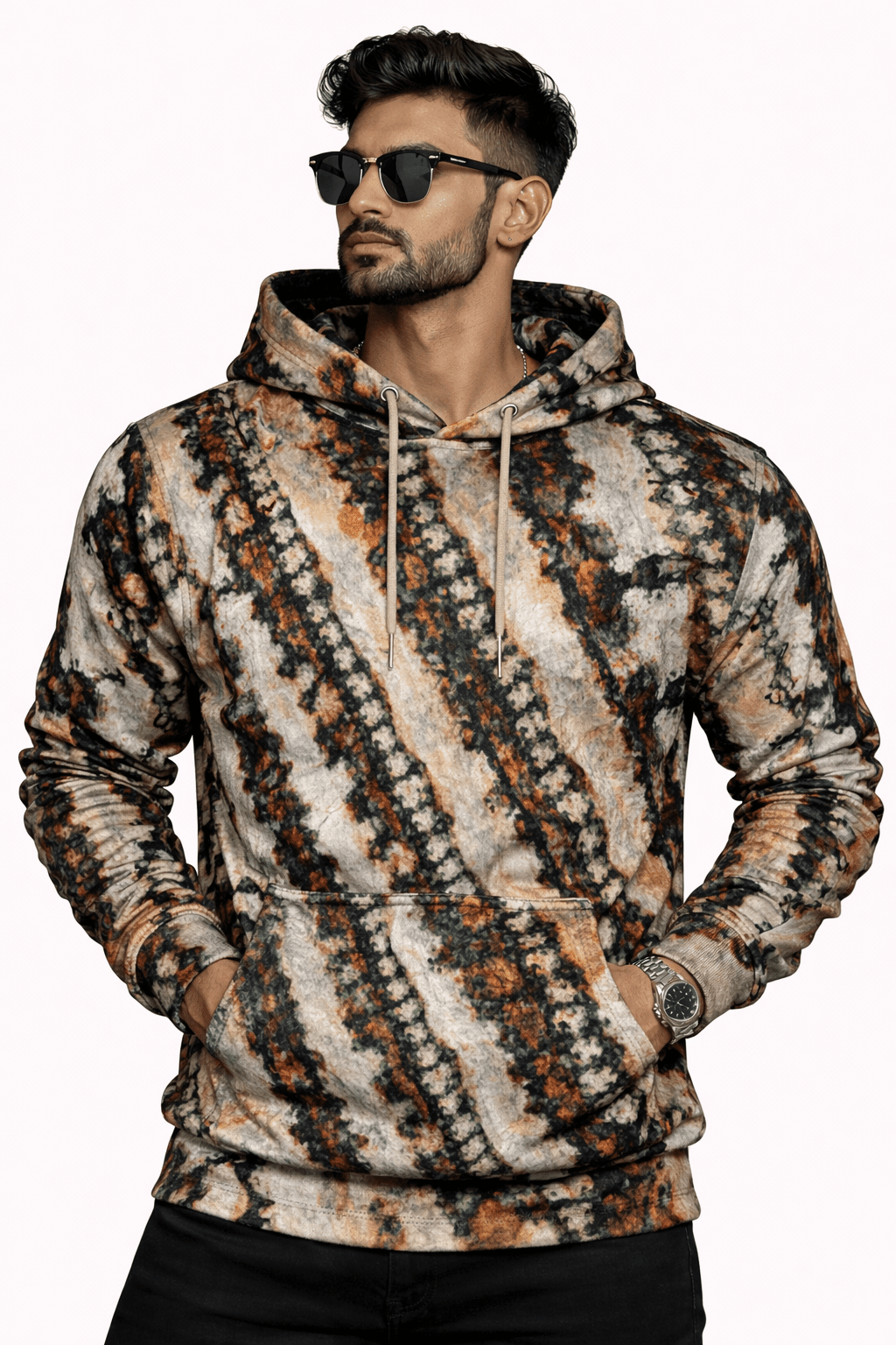 VoAzo 71 - Velvet Hoodie for Men - Sarman Fashion - Wholesale Clothing Fashion Brand for Men from Canada
