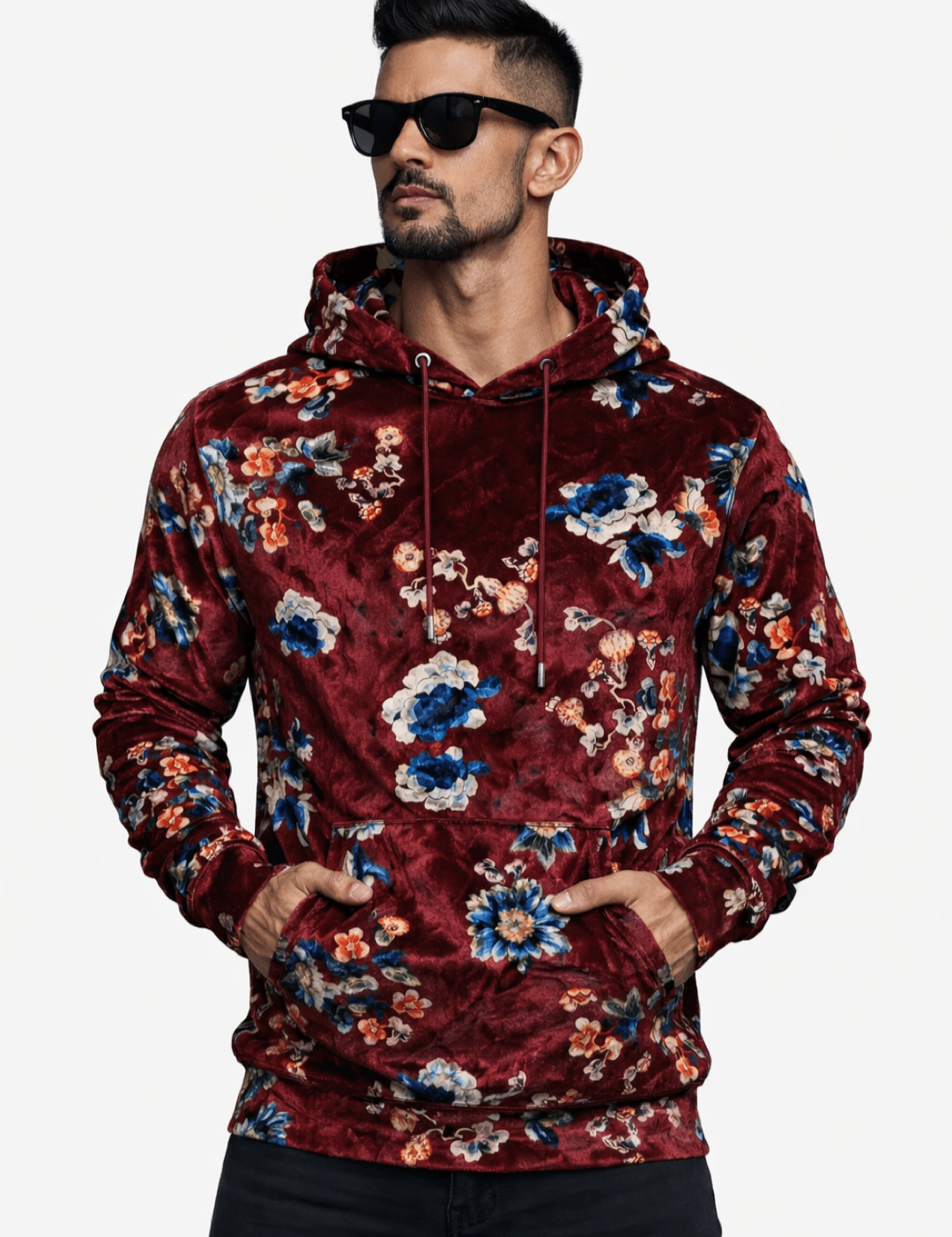 VoAzo 8 - Velvet Hoodie for Men - Sarman Fashion - Wholesale Clothing Fashion Brand for Men from Canada