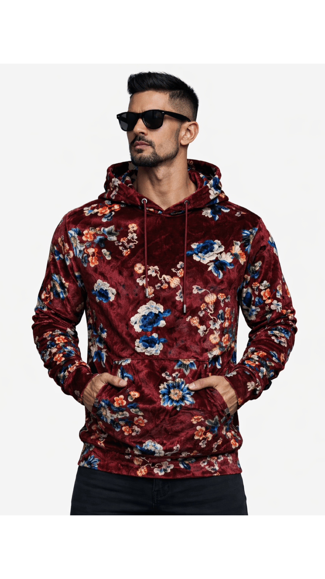 VoAzo 8 - Velvet Hoodie for Men - Sarman Fashion - Wholesale Clothing Fashion Brand for Men from Canada