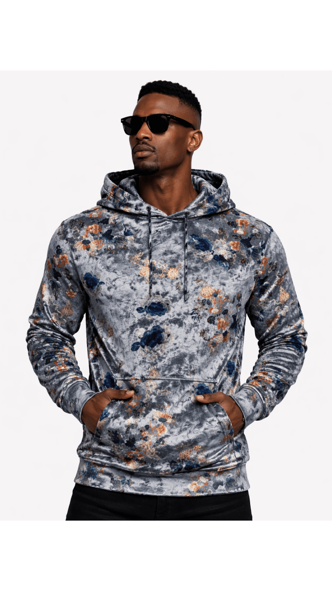 VoAzo 9 - Velvet Hoodie for Men - Sarman Fashion - Wholesale Clothing Fashion Brand for Men from Canada