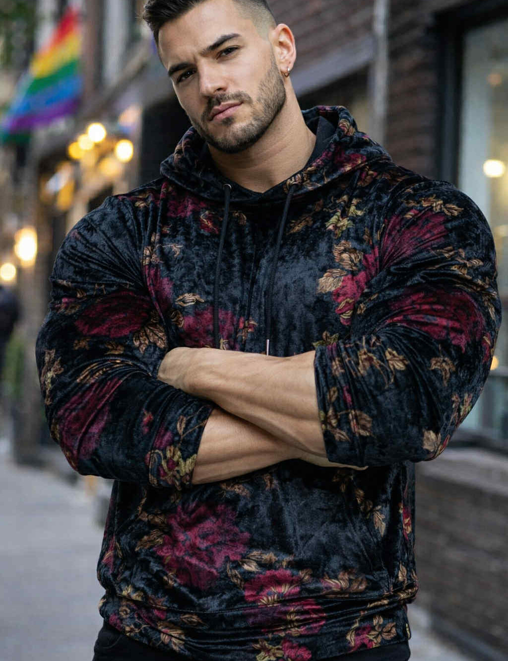 VoAzo - Velvet Hoodie for Men - Sarman Fashion - Wholesale Clothing Fashion Brand for Men from Canada