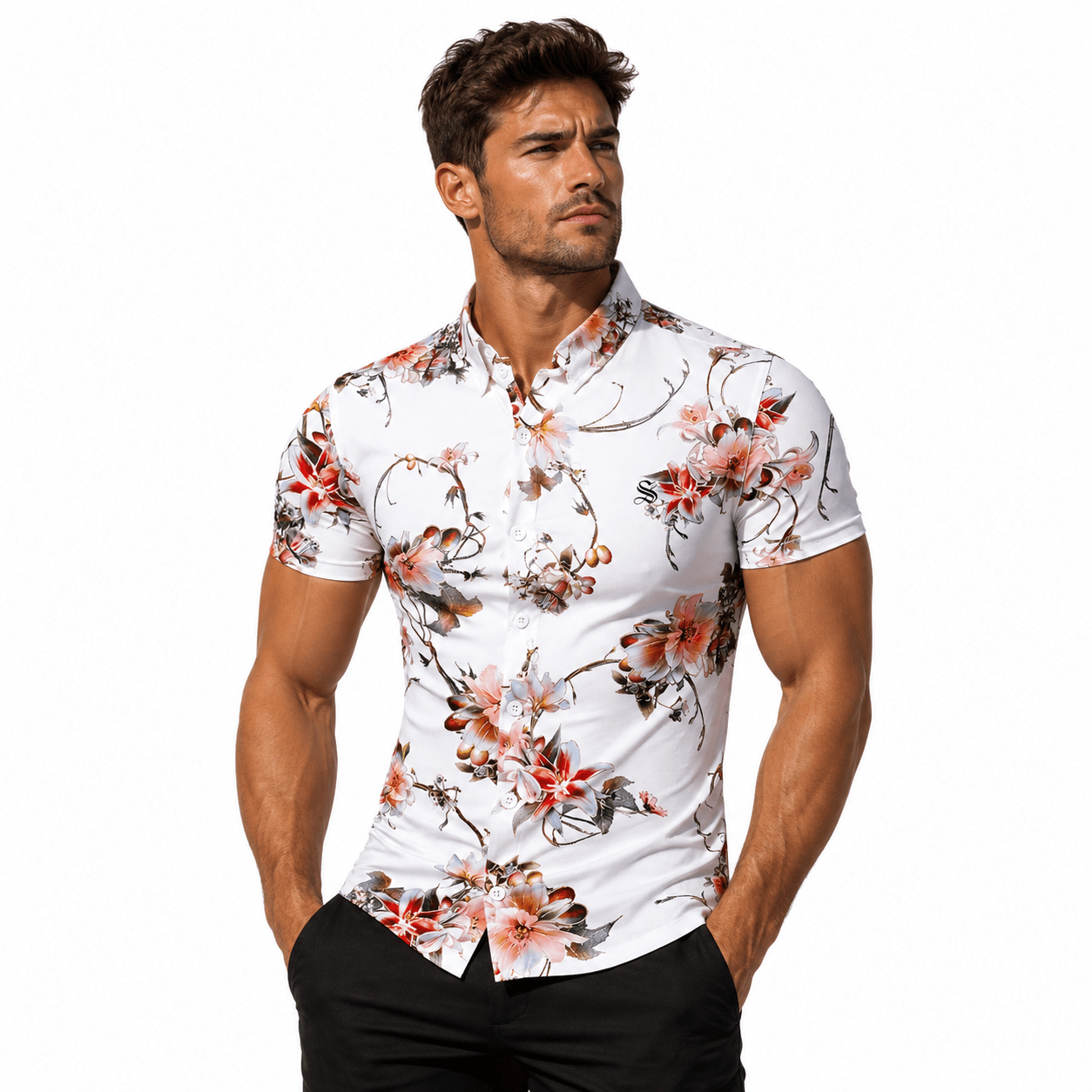 Vuci - Short Sleeves Shirt for Men - Sarman Fashion - Wholesale Clothing Fashion Brand for Men from Canada