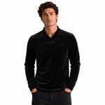 Vulat - Velvet V - Neck Long Sleeve Shirt for Men - Sarman Fashion - Wholesale Clothing Fashion Brand for Men from Canada