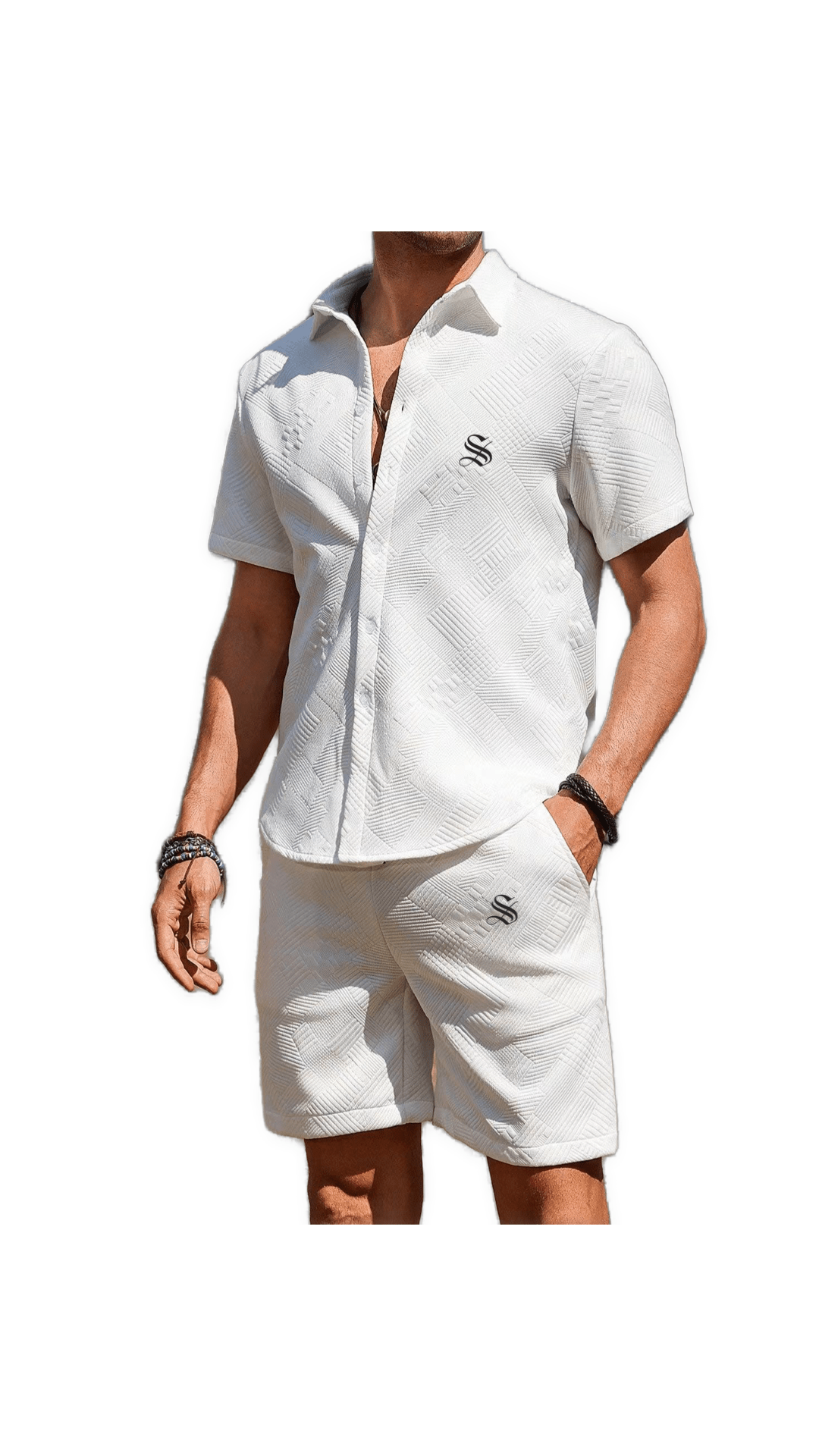 VUNB 5 - Complete Set Shirt & Shorts for Men - Sarman Fashion - Wholesale Clothing Fashion Brand for Men from Canada