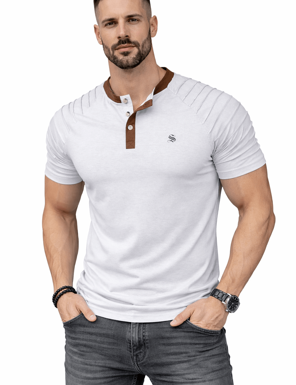 Waves - T-Shirt for Men - Sarman Fashion - Wholesale Clothing Fashion Brand for Men from Canada