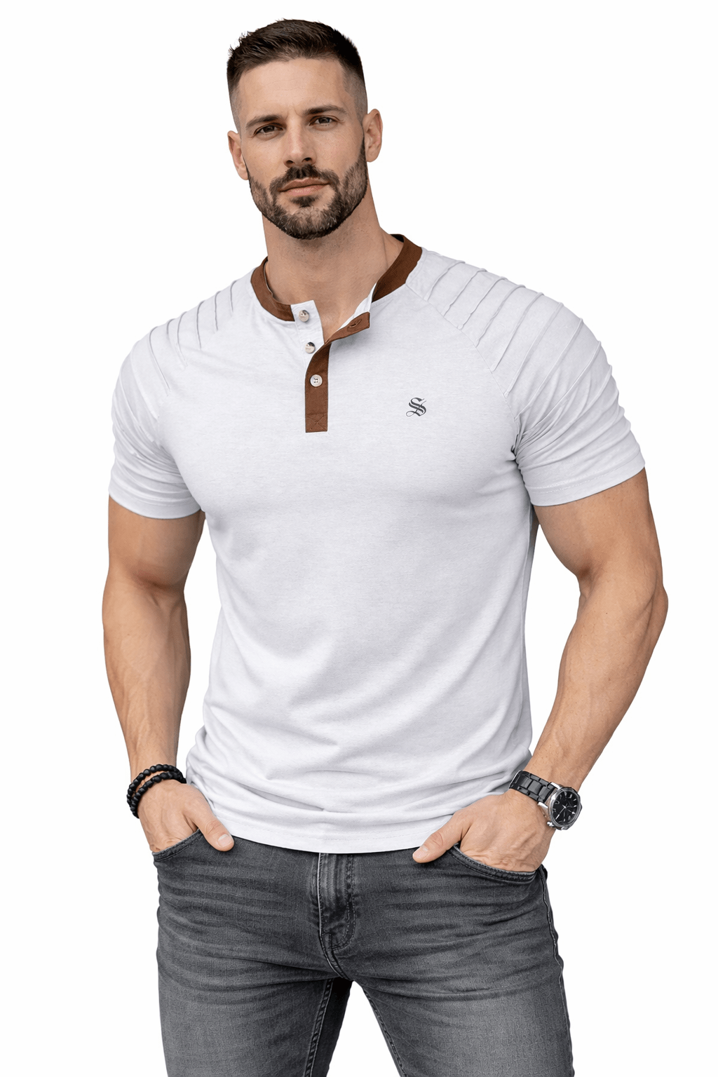 Waves - T-Shirt for Men - Sarman Fashion - Wholesale Clothing Fashion Brand for Men from Canada