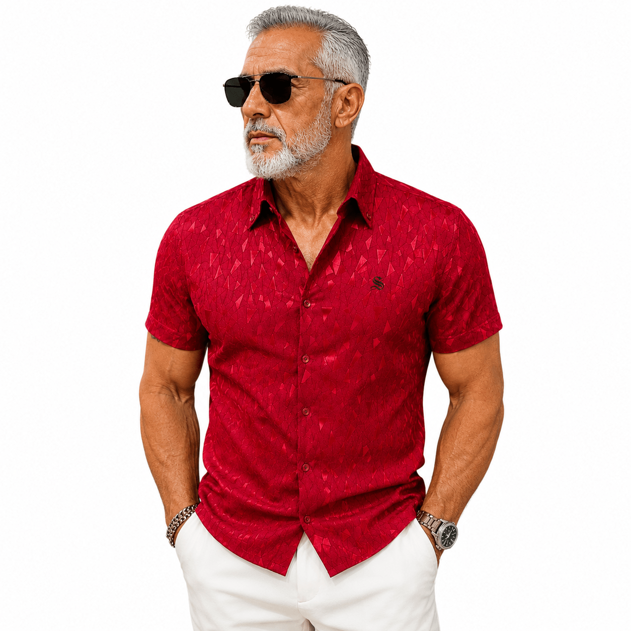 Wego - Short Sleeves Shirt for Men - Sarman Fashion - Wholesale Clothing Fashion Brand for Men from Canada