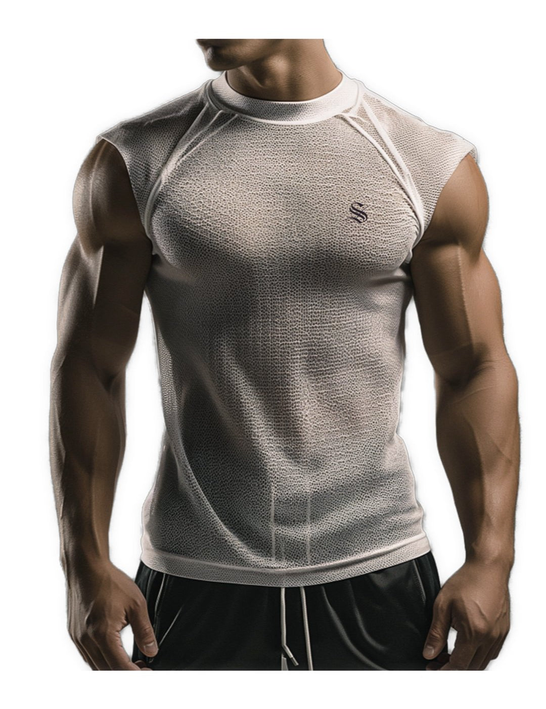 WhiteMoon 4 - Tank Top for Men - Sarman Fashion - Wholesale Clothing Fashion Brand for Men from Canada