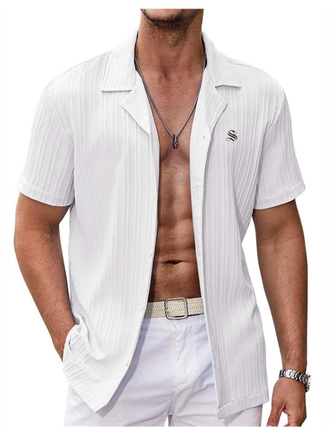 WillS 2 - Short Sleeves Shirt for Men - Sarman Fashion - Wholesale Clothing Fashion Brand for Men from Canada