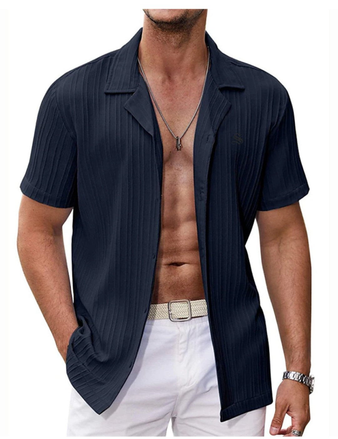 WillS 2 - Short Sleeves Shirt for Men - Sarman Fashion - Wholesale Clothing Fashion Brand for Men from Canada
