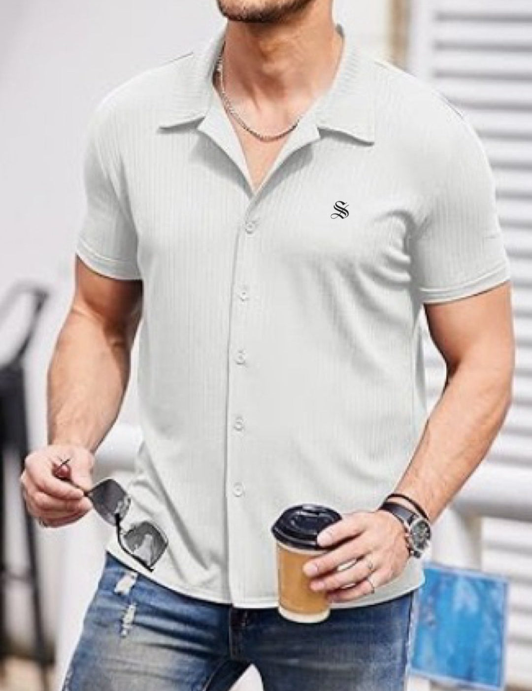 WillS - Short Sleeves Shirt for Men - Sarman Fashion - Wholesale Clothing Fashion Brand for Men from Canada