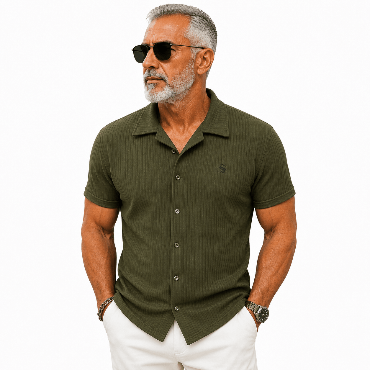 WillS - Short Sleeves Shirt for Men - Sarman Fashion - Wholesale Clothing Fashion Brand for Men from Canada