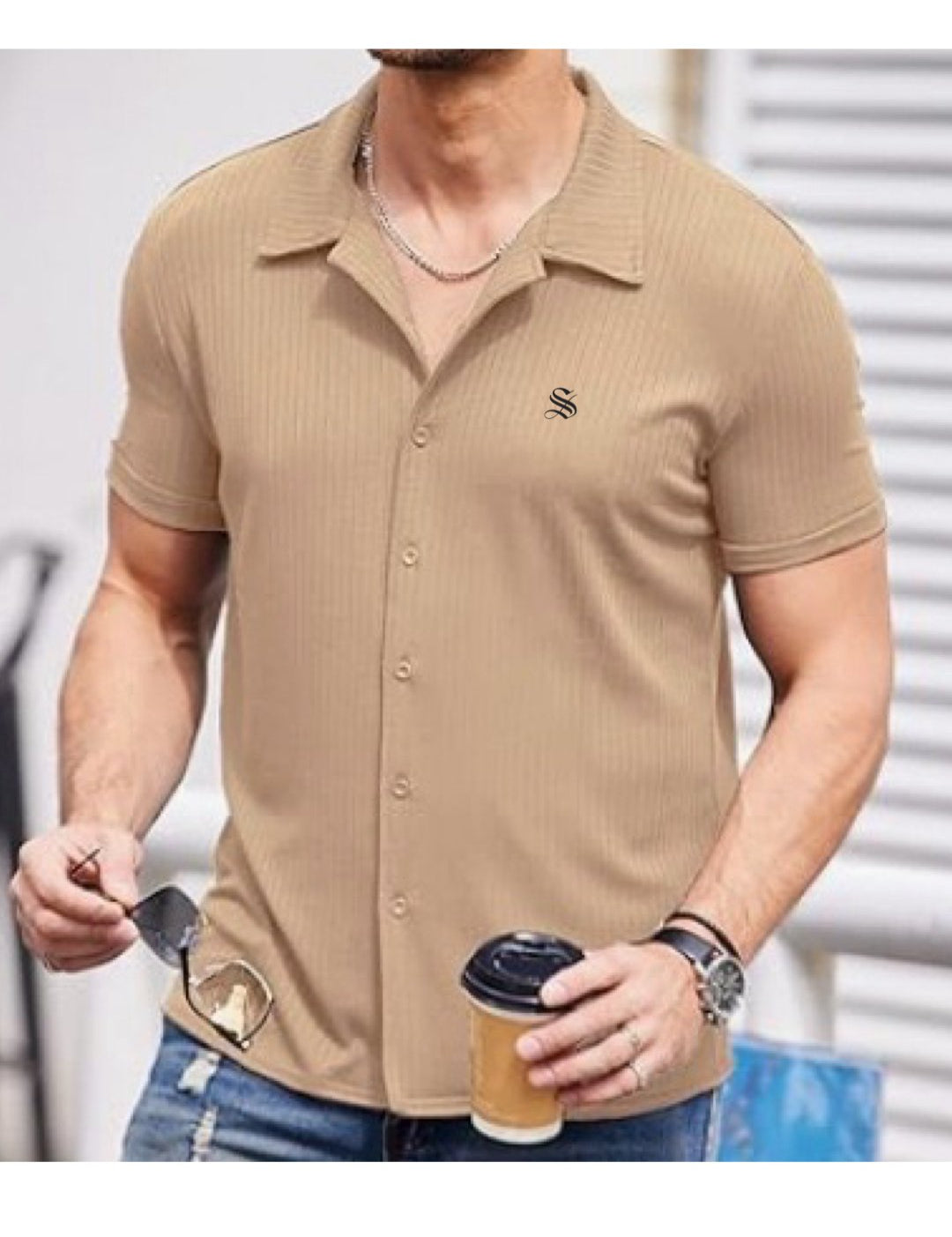WillS - Short Sleeves Shirt for Men - Sarman Fashion - Wholesale Clothing Fashion Brand for Men from Canada