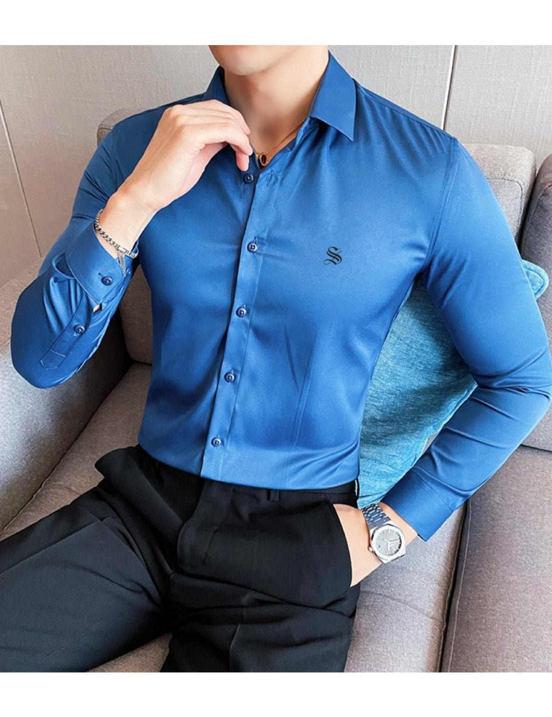 WOKO - Long Sleeves Shirt for Men - Sarman Fashion - Wholesale Clothing Fashion Brand for Men from Canada