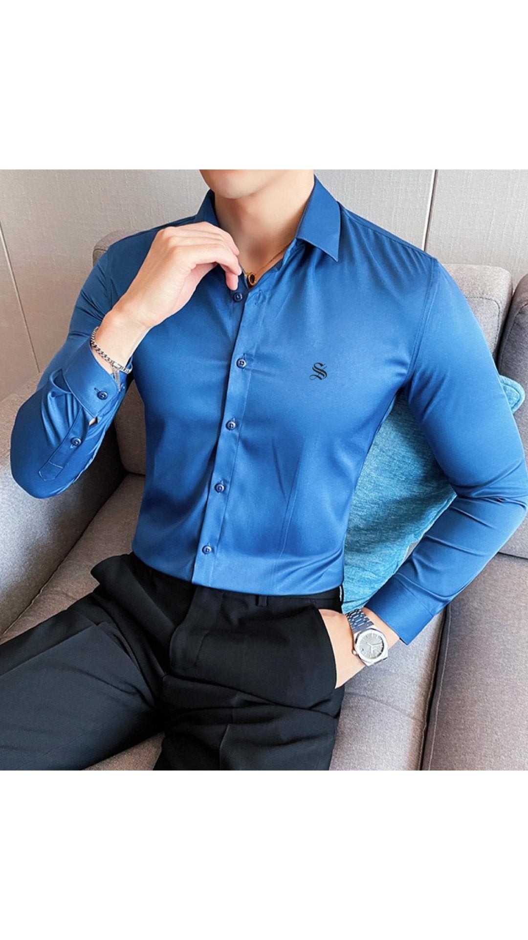 WOKO - Long Sleeves Shirt for Men - Sarman Fashion - Wholesale Clothing Fashion Brand for Men from Canada