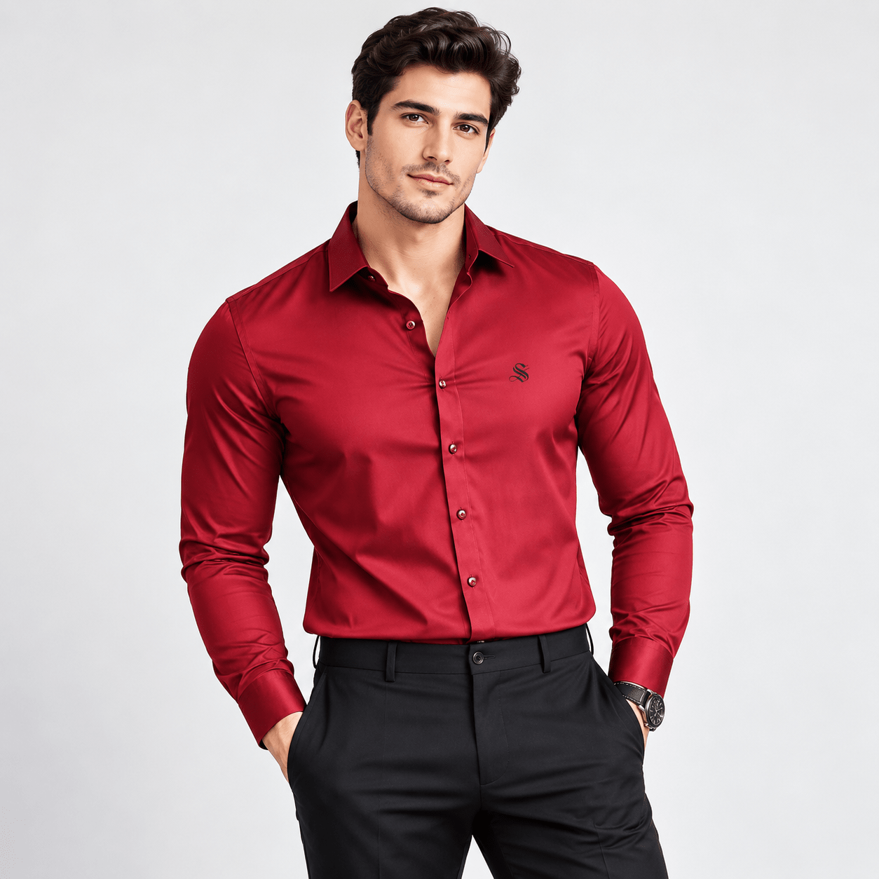 WOKO - Long Sleeves Shirt for Men - Sarman Fashion - Wholesale Clothing Fashion Brand for Men from Canada