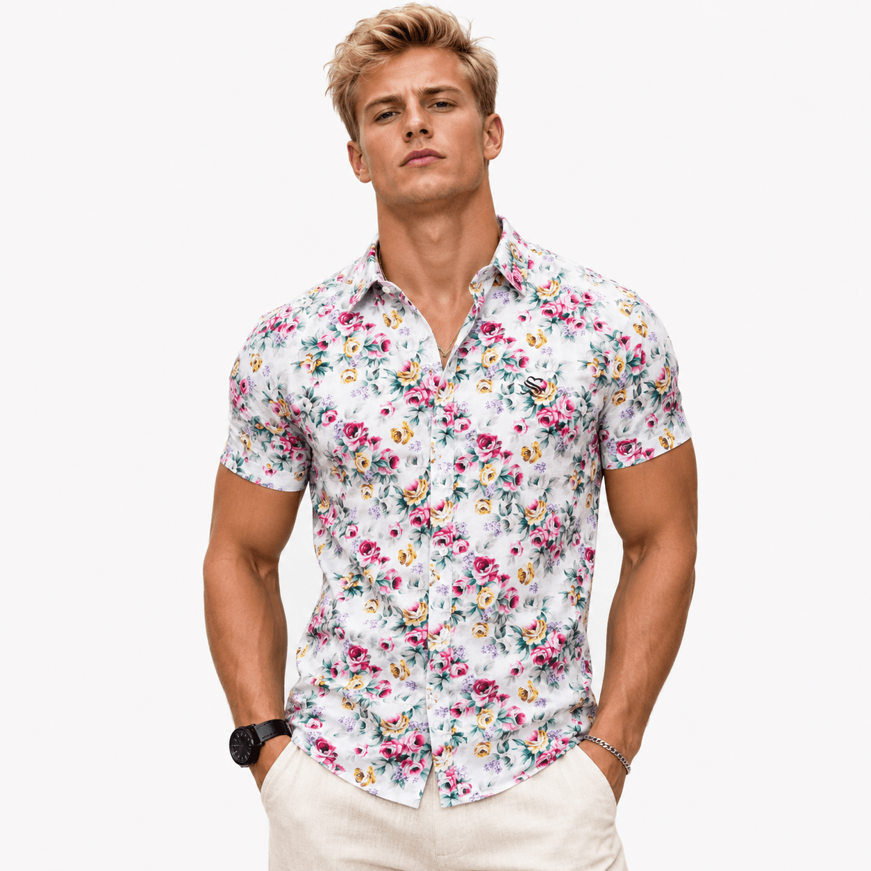 WPU - Short Sleeves Shirt for Men - Sarman Fashion - Wholesale Clothing Fashion Brand for Men from Canada