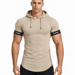 Wuzunami 21 - Hood T-shirt With Straps for Men - Sarman Fashion - Wholesale Clothing Fashion Brand for Men from Canada