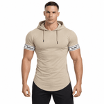 Wuzunami 21 - Hood T-shirt With Straps for Men - Sarman Fashion - Wholesale Clothing Fashion Brand for Men from Canada