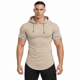 Wuzunami 21 - Hood T-shirt With Straps for Men - Sarman Fashion - Wholesale Clothing Fashion Brand for Men from Canada