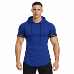 Wuzunami 22 - Hood T-shirt With Straps for Men - Sarman Fashion - Wholesale Clothing Fashion Brand for Men from Canada