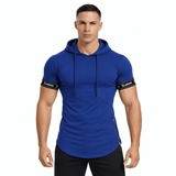 Wuzunami 22 - Hood T-shirt With Straps for Men - Sarman Fashion - Wholesale Clothing Fashion Brand for Men from Canada