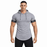 Wuzunami 23 - Hood T-shirt With Straps for Men - Sarman Fashion - Wholesale Clothing Fashion Brand for Men from Canada
