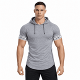 Wuzunami 23 - Hood T-shirt With Straps for Men - Sarman Fashion - Wholesale Clothing Fashion Brand for Men from Canada