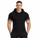 Wuzunami 26 - Hood T-shirt With Straps for Men - Sarman Fashion - Wholesale Clothing Fashion Brand for Men from Canada
