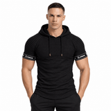 Wuzunami 26 - Hood T-shirt With Straps for Men - Sarman Fashion - Wholesale Clothing Fashion Brand for Men from Canada