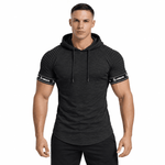 Wuzunami 28 - Hood T-shirt With Straps for Men - Sarman Fashion - Wholesale Clothing Fashion Brand for Men from Canada