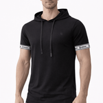 Wuzunami - Hood T-shirt With Straps for Men - Sarman Fashion - Wholesale Clothing Fashion Brand for Men from Canada