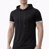 Wuzunami - Hood T-shirt With Straps for Men - Sarman Fashion - Wholesale Clothing Fashion Brand for Men from Canada