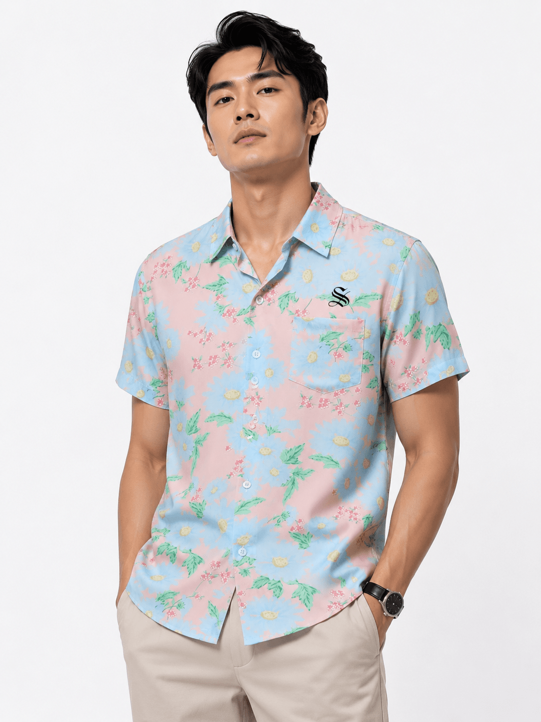 Xinbuzo 2 - Short Sleeves Shirt for Men - Sarman Fashion - Wholesale Clothing Fashion Brand for Men from Canada