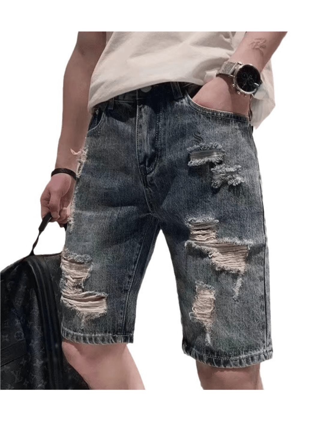 Xipli 2 - Jeans Shorts for Men - Sarman Fashion - Wholesale Clothing Fashion Brand for Men from Canada