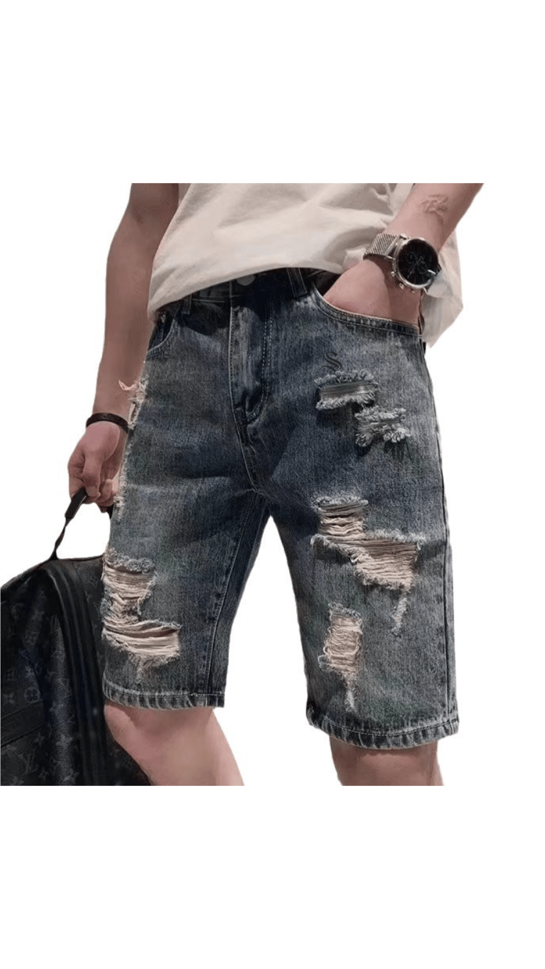 Xipli 2 - Jeans Shorts for Men - Sarman Fashion - Wholesale Clothing Fashion Brand for Men from Canada
